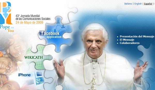 Esta iniciativa, que lleva por título 'El Papa se reúne contigo en Facebook', se integra en una nueva página 'web' -www.pope2you.net-, que busca promover en la red 